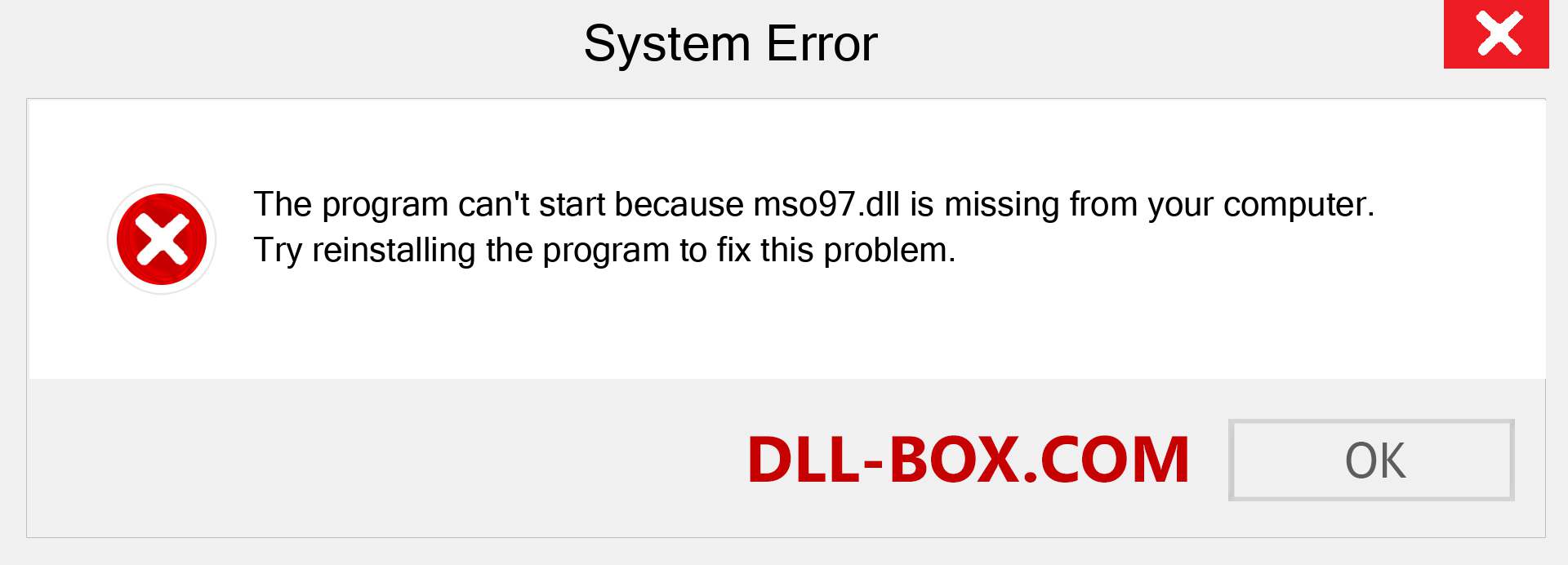  mso97.dll file is missing?. Download for Windows 7, 8, 10 - Fix  mso97 dll Missing Error on Windows, photos, images